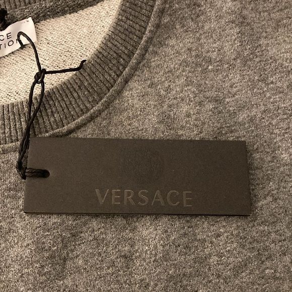 Versace Collection Mens Sweatshirt in Anthracite Red & Black Size XXL - Picture 8 of 12